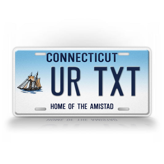 Custom Connecticut Home Of The Amistad Ship License Plate