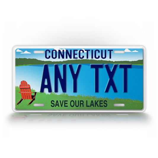 Custom Connecticut Save Our Lakes License Plate