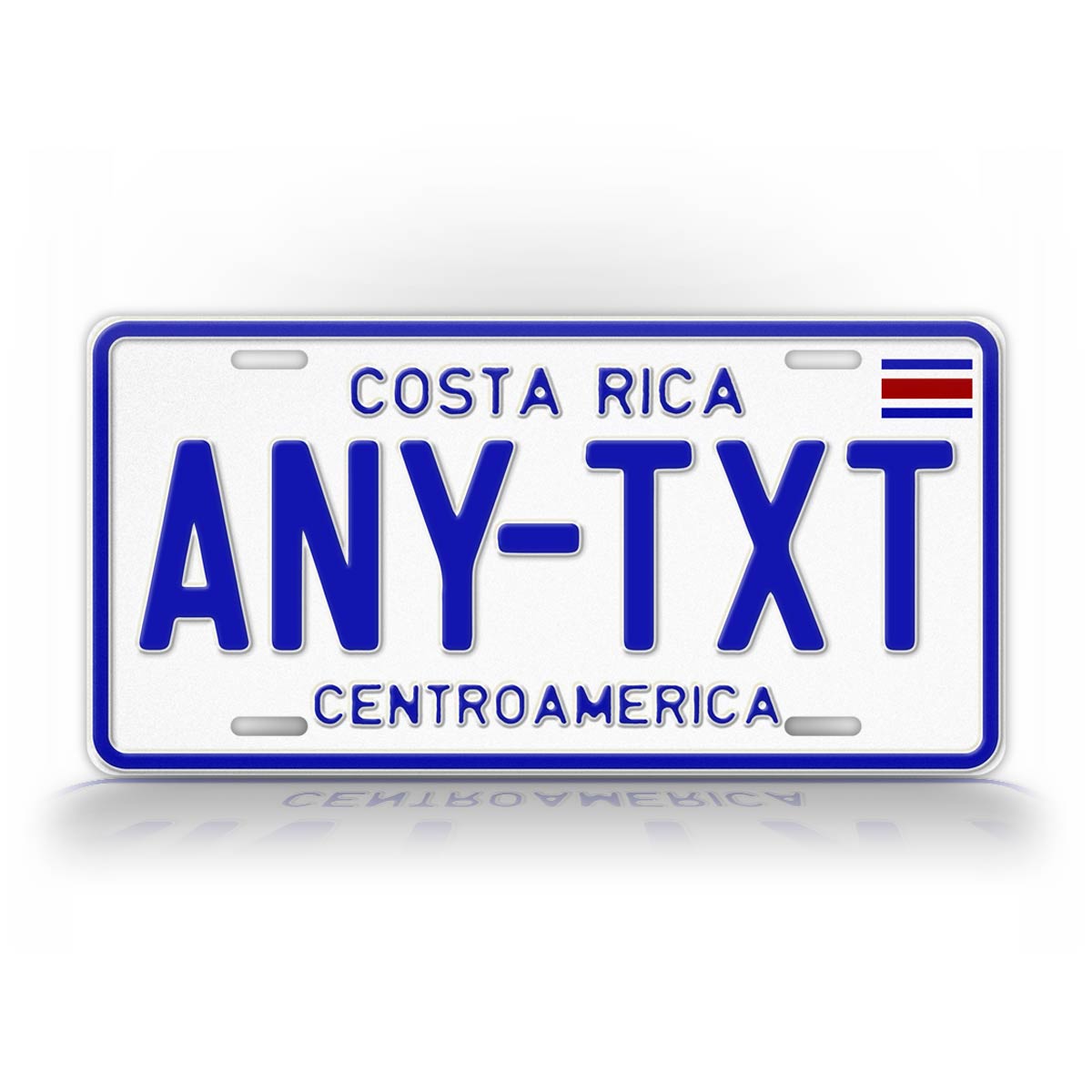 Custom Costa Rica CentroAmerica License Plate