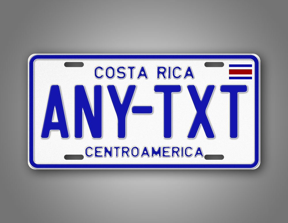 Custom Costa Rica CentroAmerica License Plate
