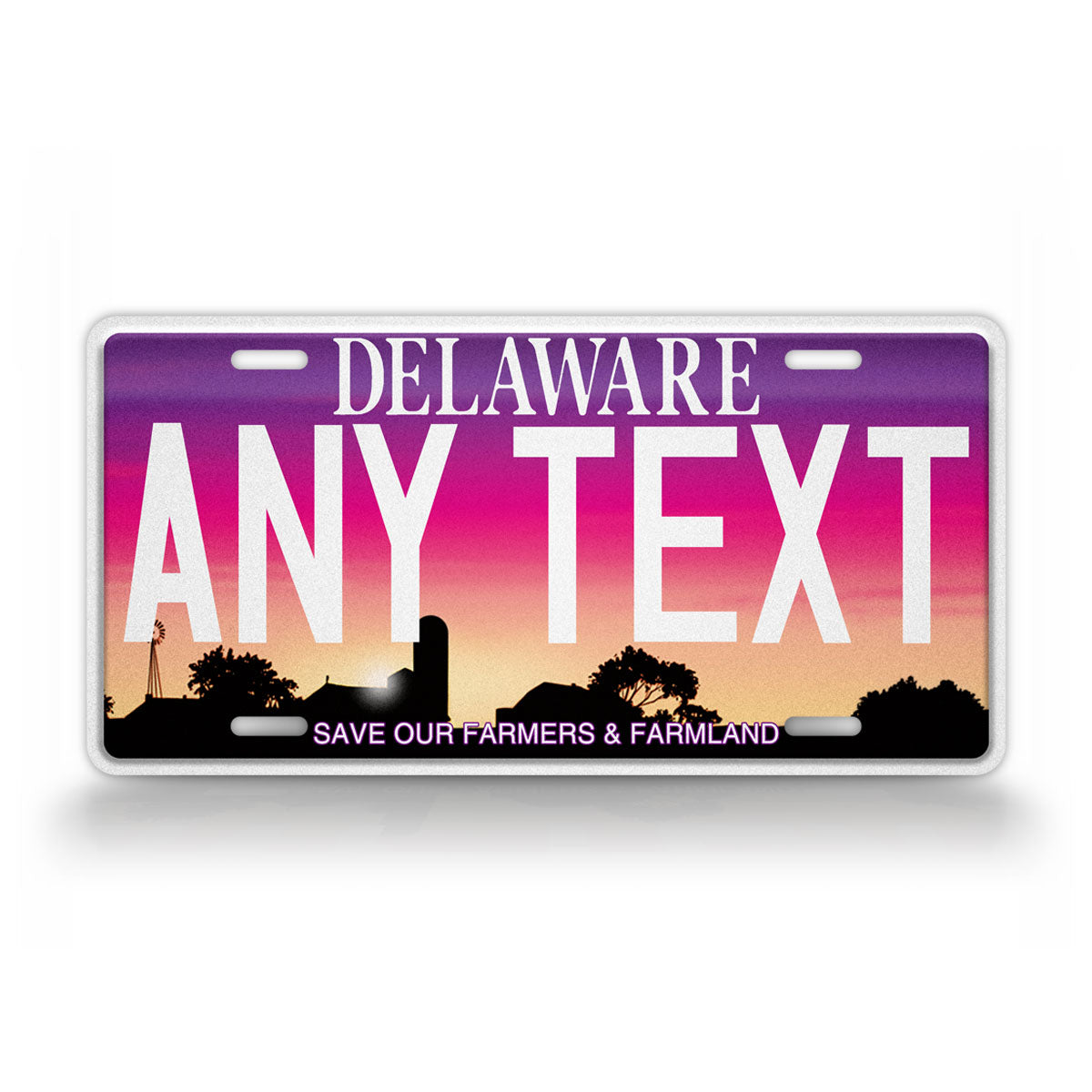 Custom Delaware Protect Our Farms Novelty License Plate