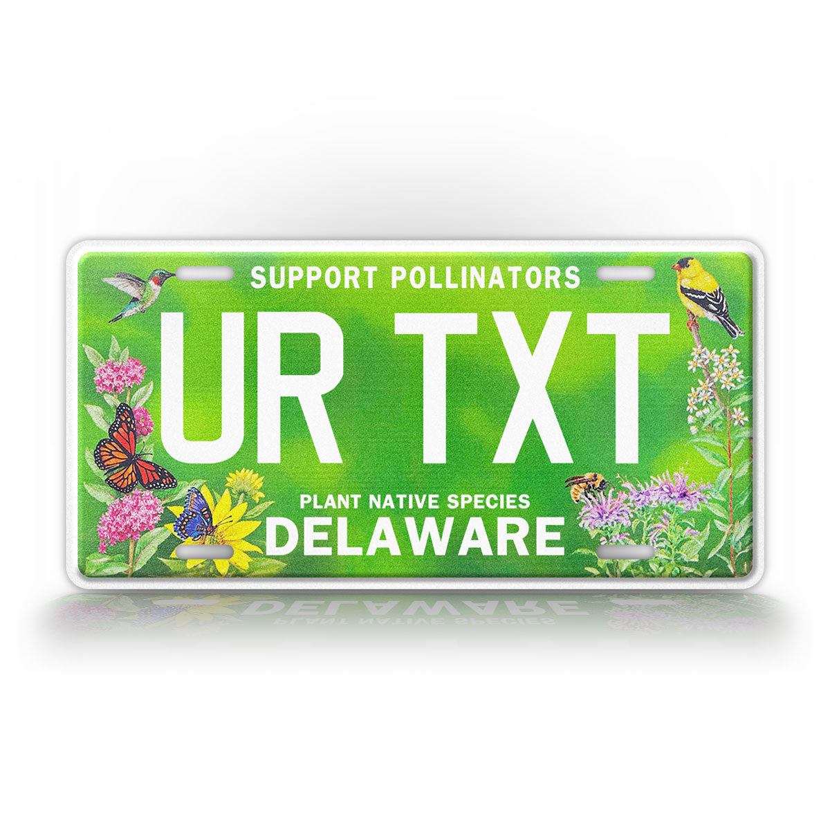 Custom Delaware Support Pollinators License Plate