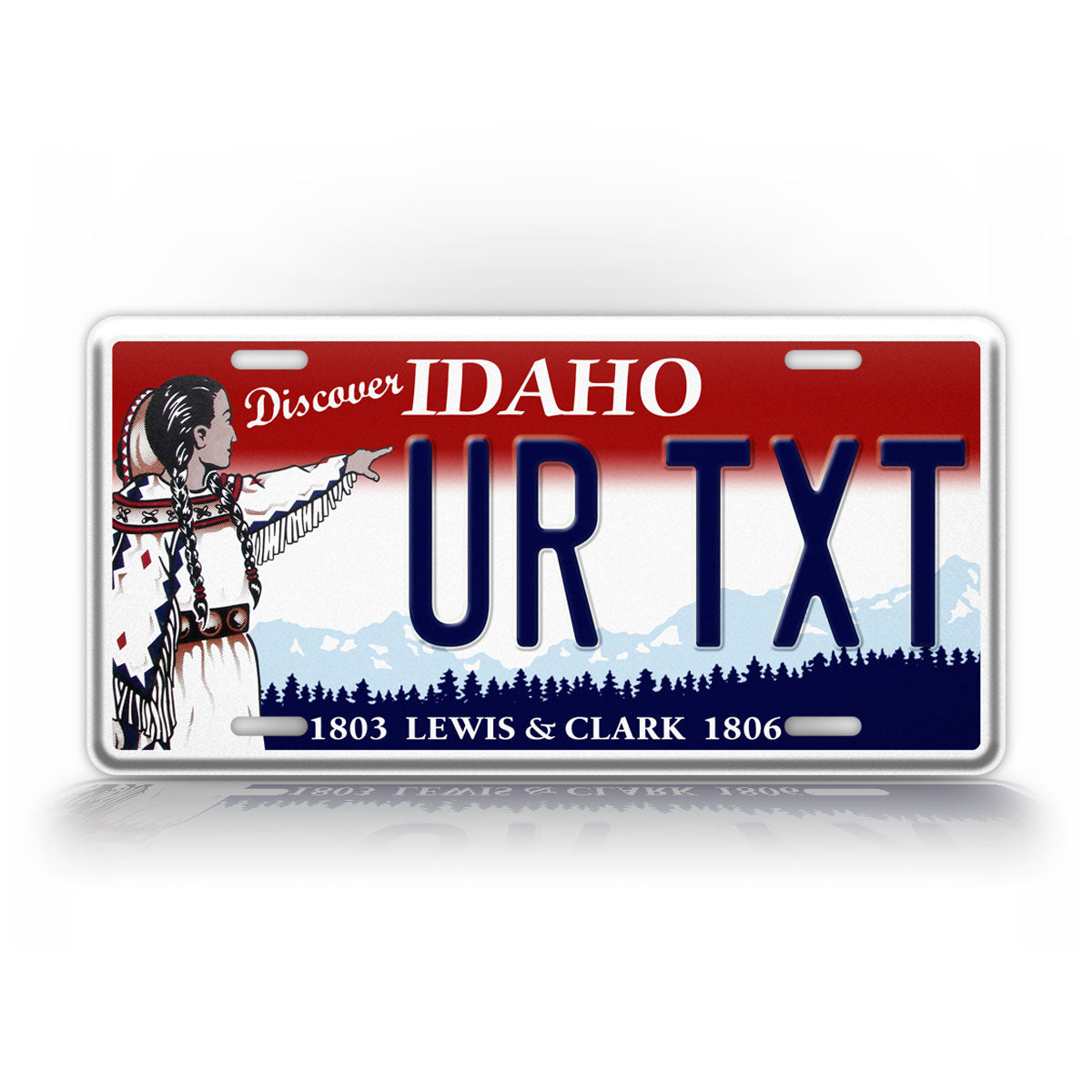 Custom Idaho Lewis And Clark 1803-1806 Discover License Plate