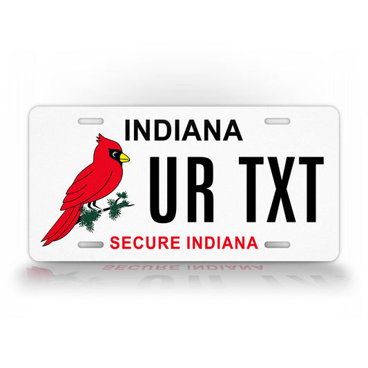 Custom Secure Indiana Cardinal License Plate