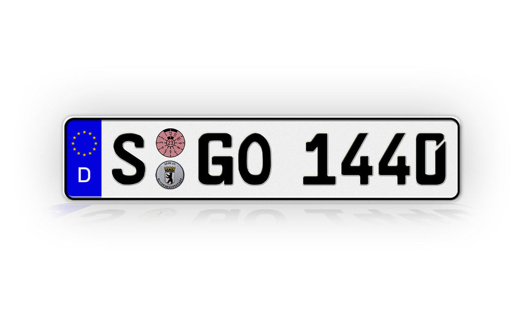 Personalized European German Style License Plate
