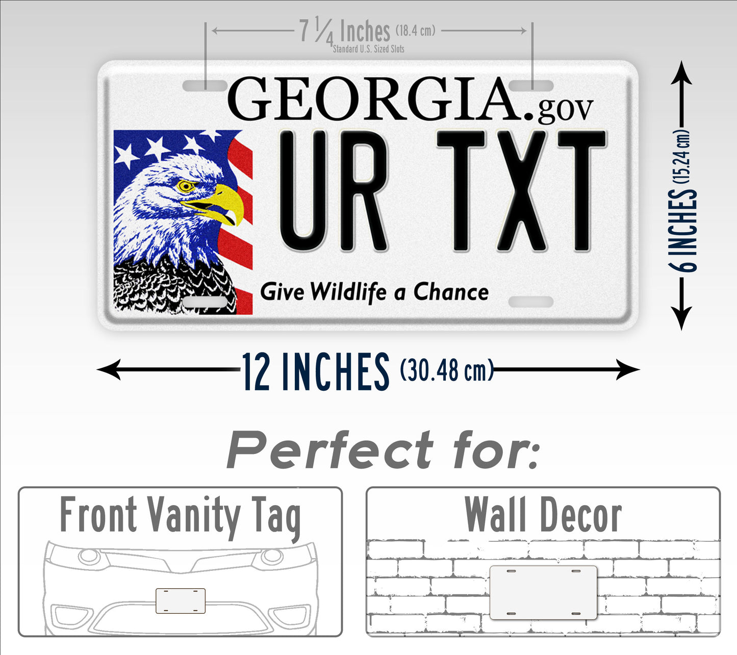 Custom Georgia Give Wildlife A Chance License Plate