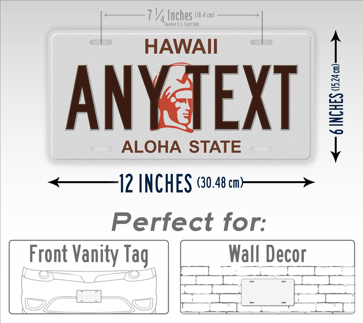Personalized 1981-1990 Hawaii State Custom License Plate