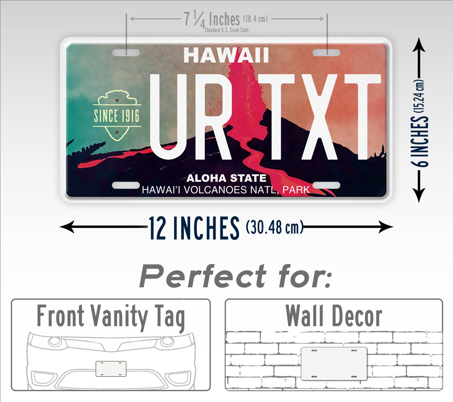 Custom Hawaii Volcano License Plate