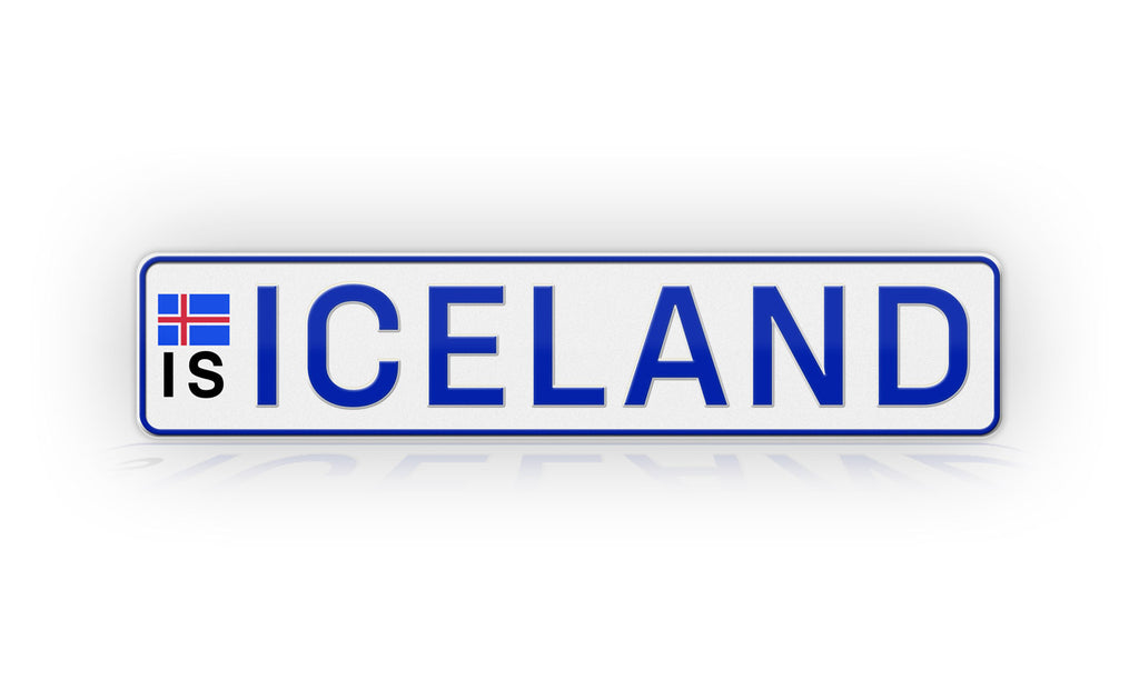 Personalized Iceland European Style License Plate