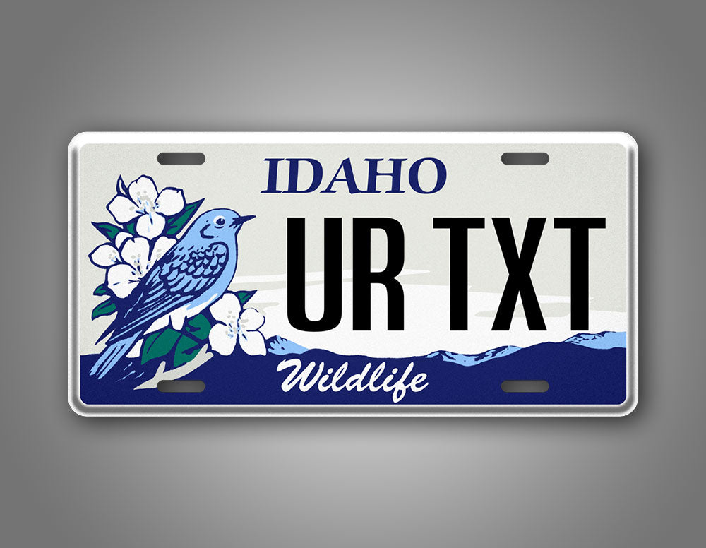 Custom Idaho Blue Bird Wildlife License Plate