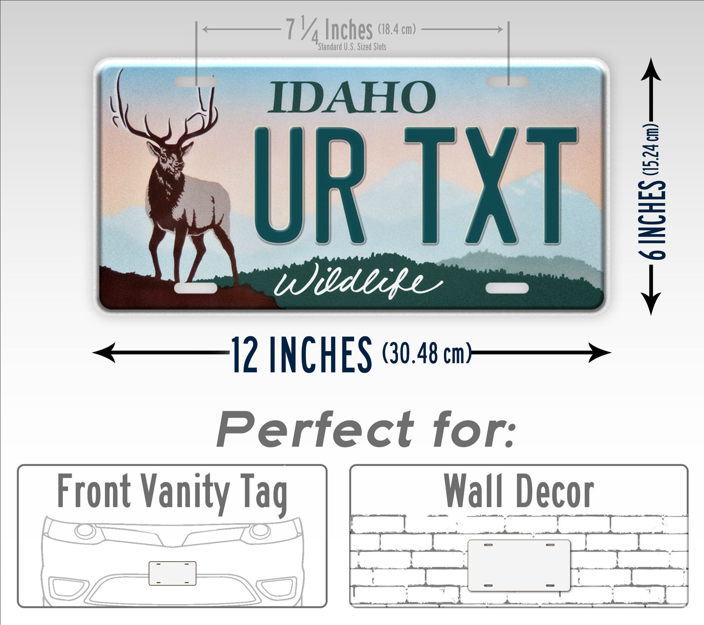 Customized Idaho Deer Wildlife License Plate