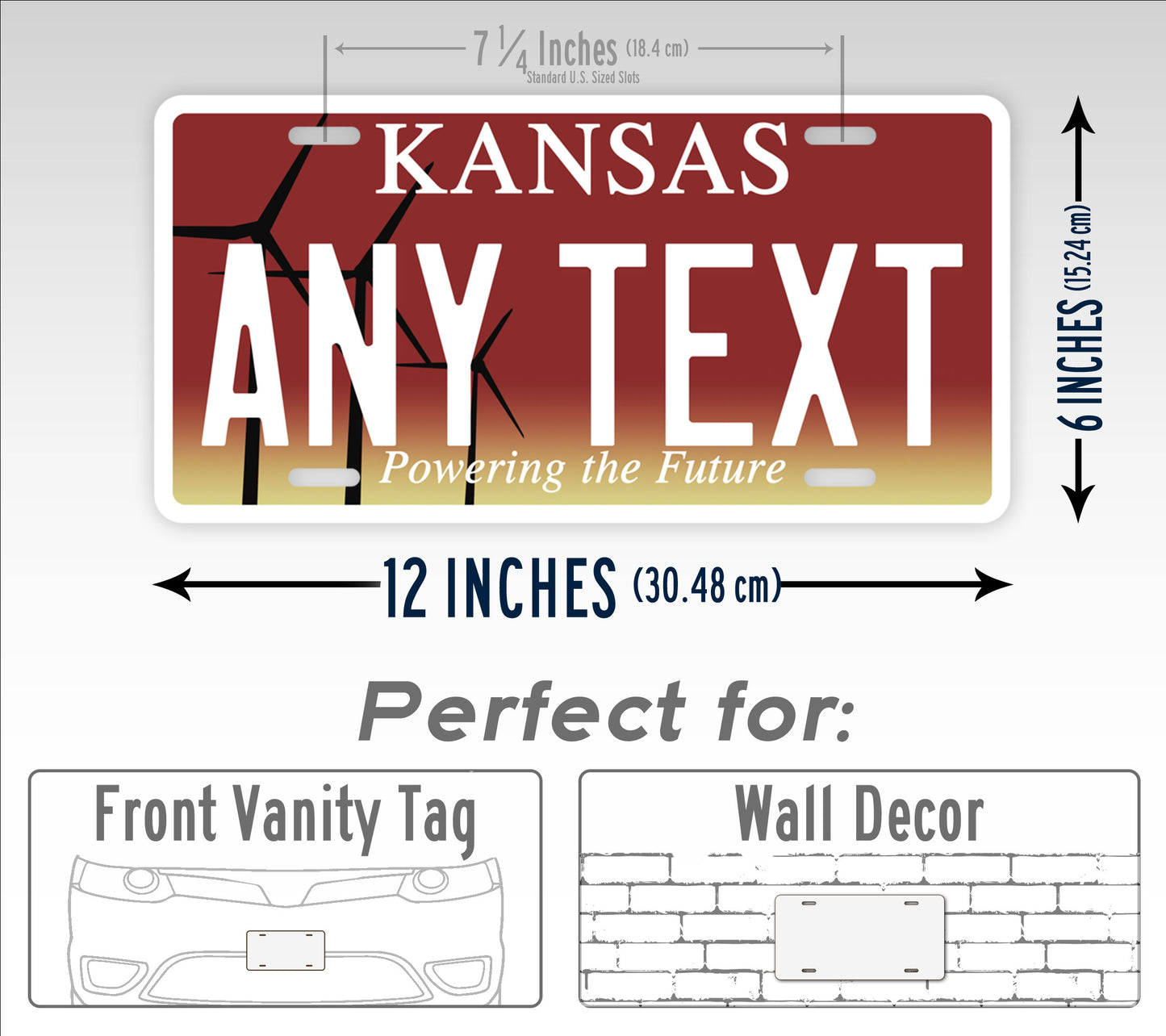 Custom Kansas Powering The Future License Plate