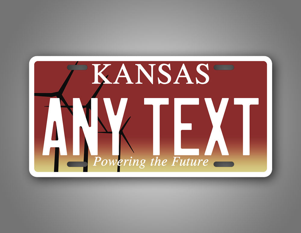 Custom Kansas Powering The Future License Plate