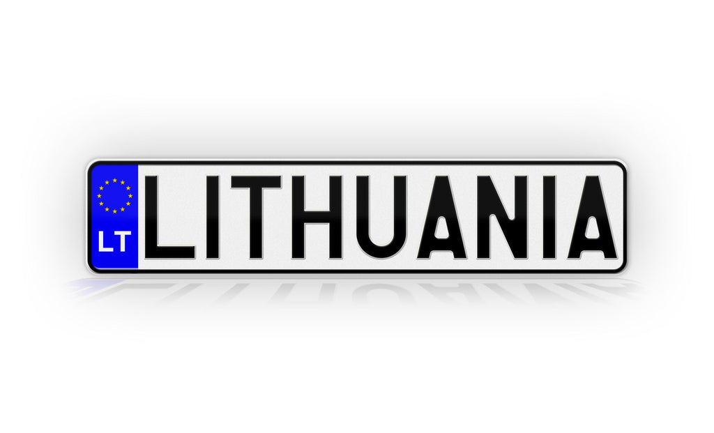 Personalized Lithuania European Style License Plate
