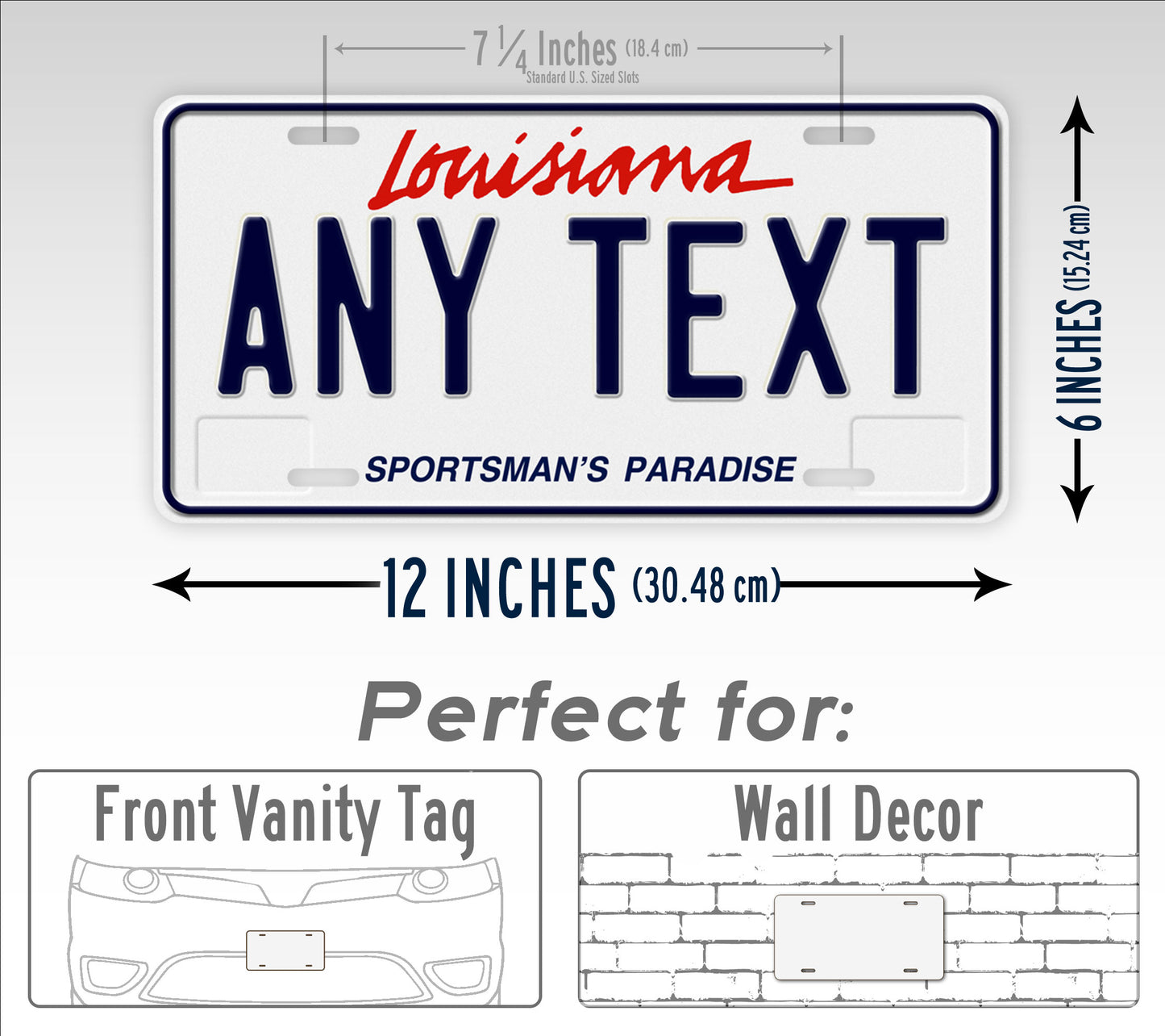 Custom Louisiana Sportsman's Paradise 1993-2005 2016 - Present License Plate
