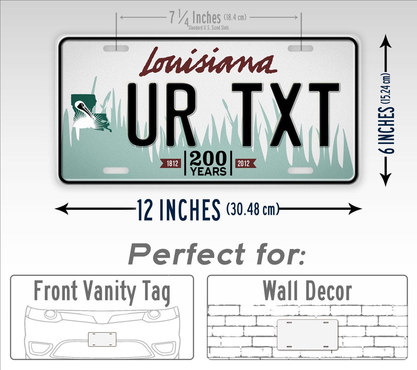 Custom Louisiana 2011-2012  bicentennial License Plate