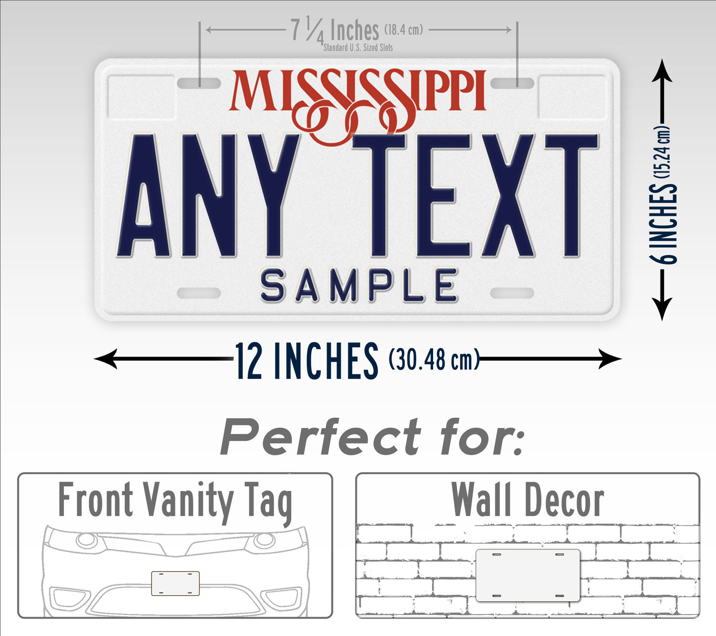 Personalized 1981-1992 Mississippi State License Plate
