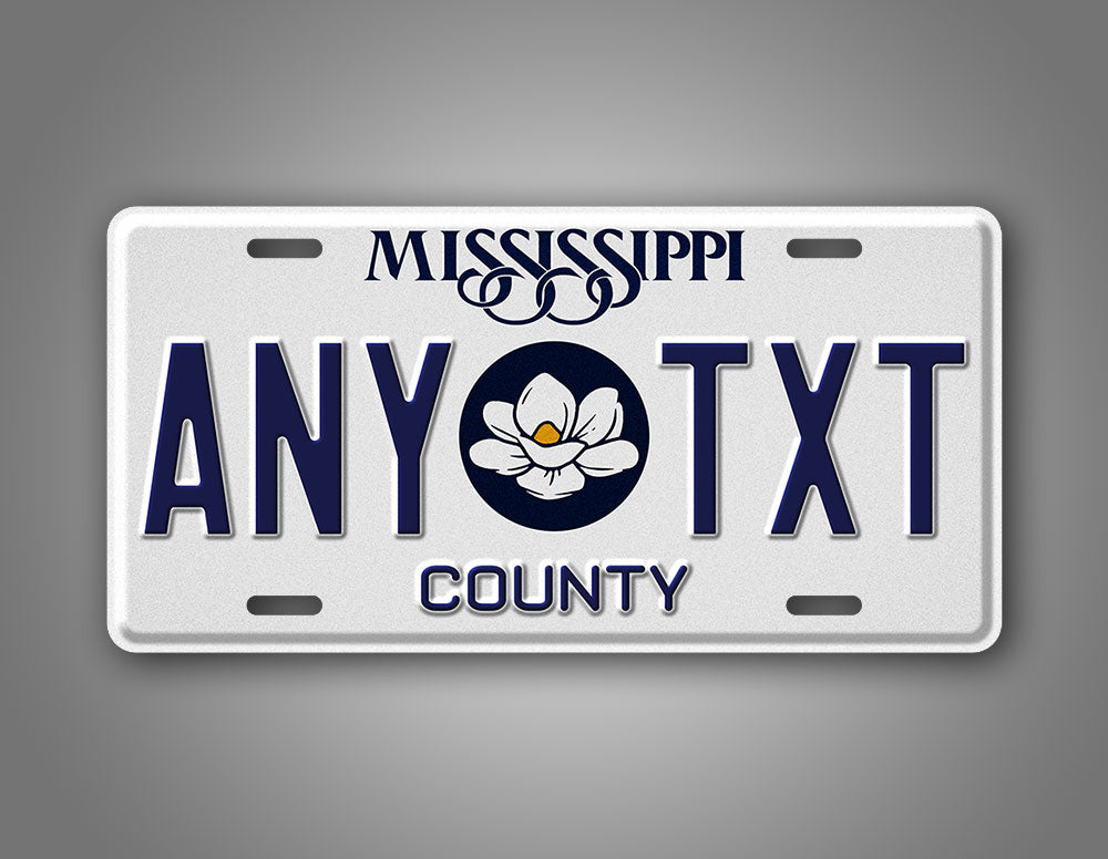 Custom Mississippi State Flower License Plate