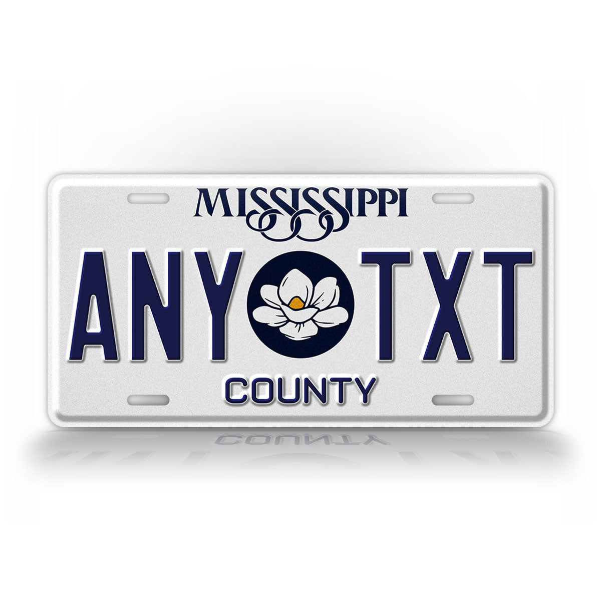 Custom Mississippi State Flower License Plate