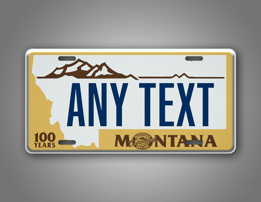 Custom Montana 100 Years centennial 1889-1989 License Plate