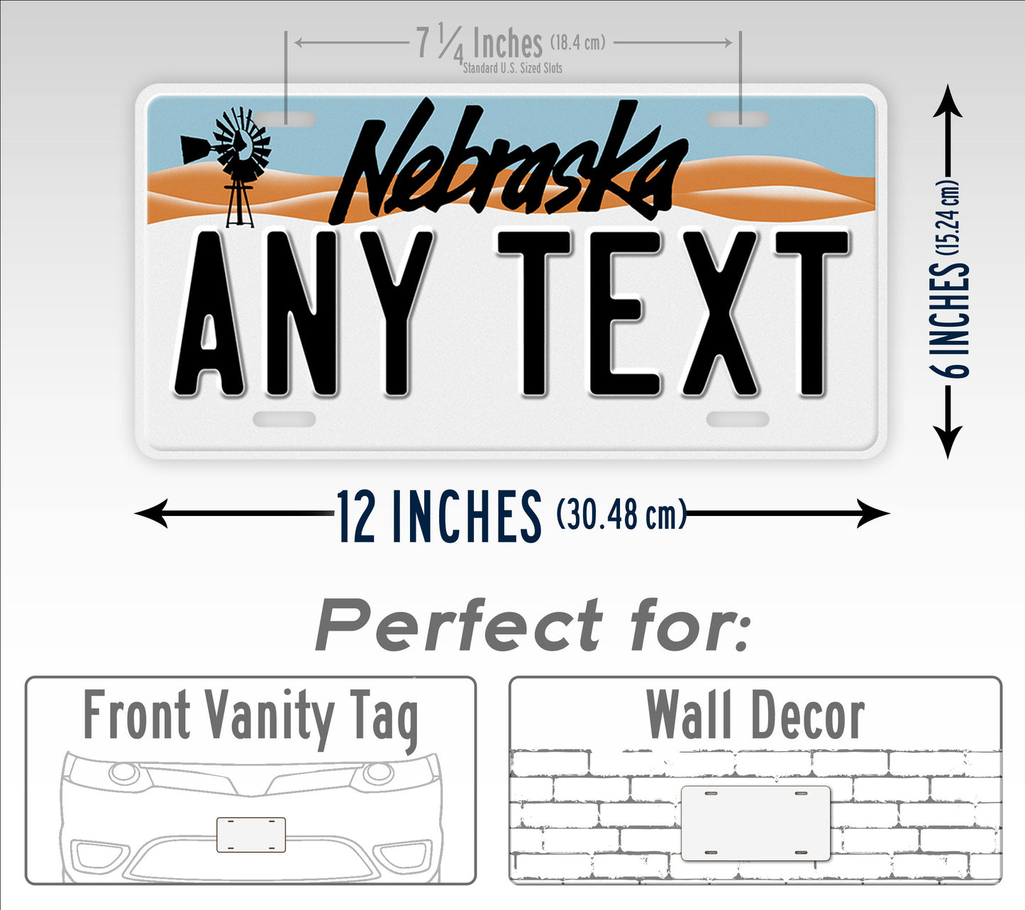 Custom 1990-1992 Nebraska State License Plate
