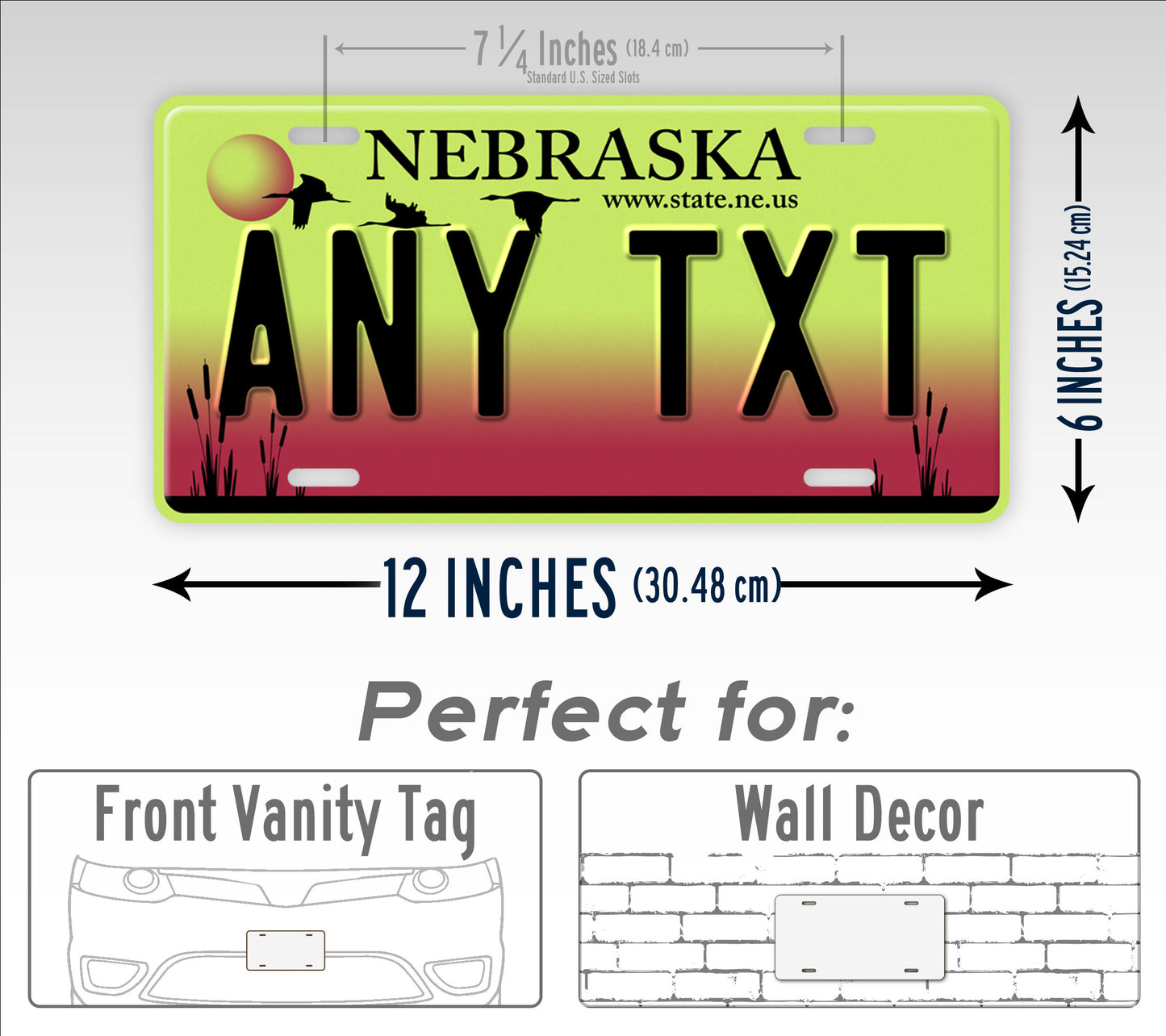 Custom 2002-2004 Nebraska State License Plate
