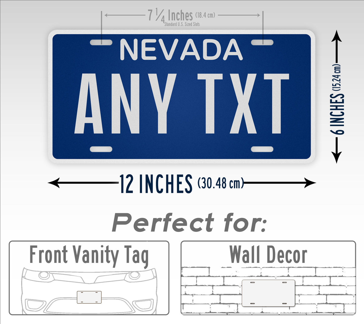 Custom Nevada Blue License Plate