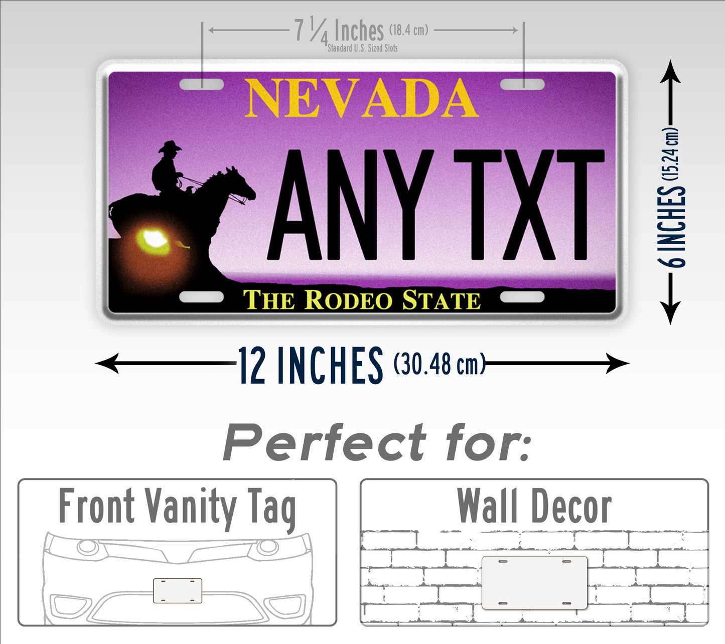 Custom Nevada The Rodeo State License Plate