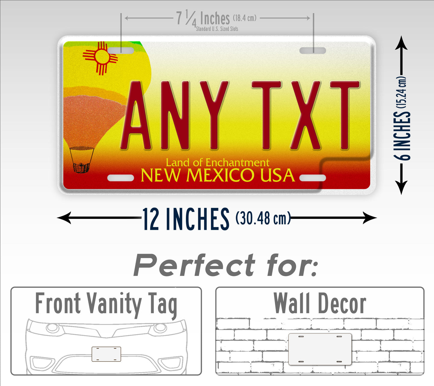 Custom New Mexico Hot Air Balloon License Plate