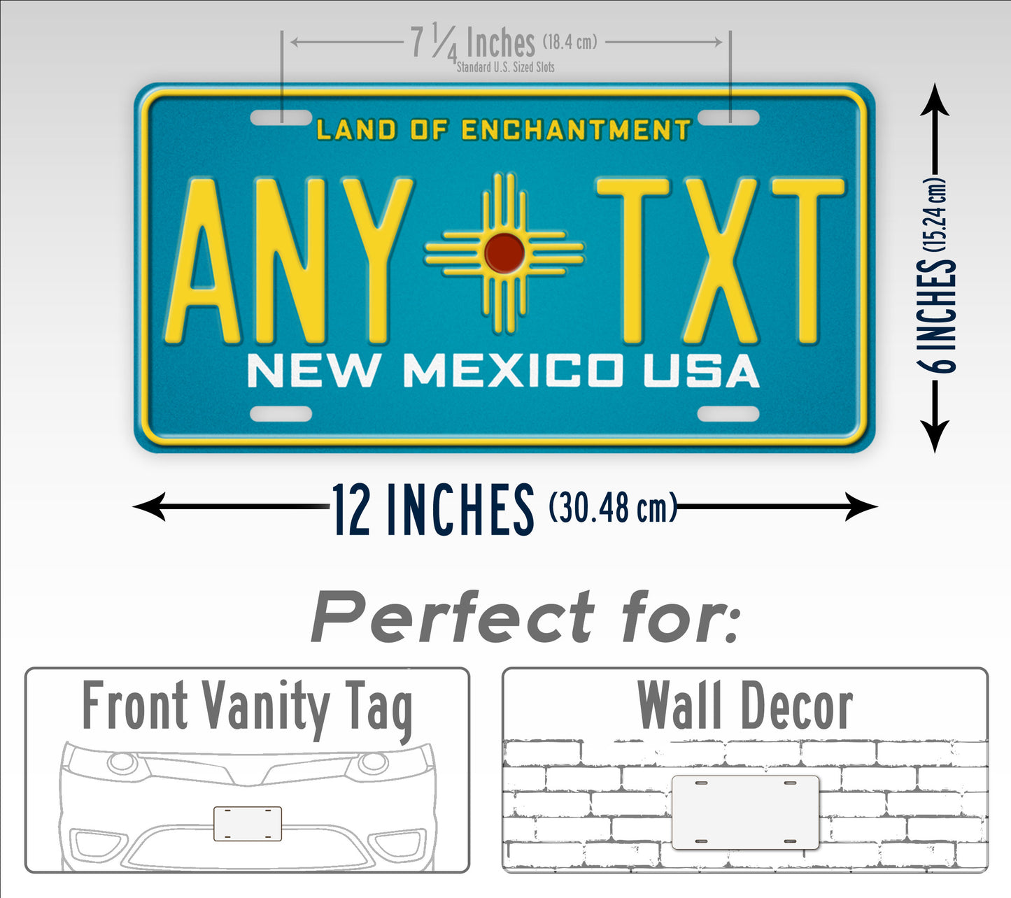 Custom New Mexico Centennial Blue License Plate