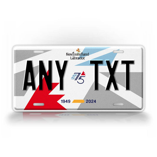 Custom Newfoundland And Labrador 75th Anniversary 1949-2024 License Plate