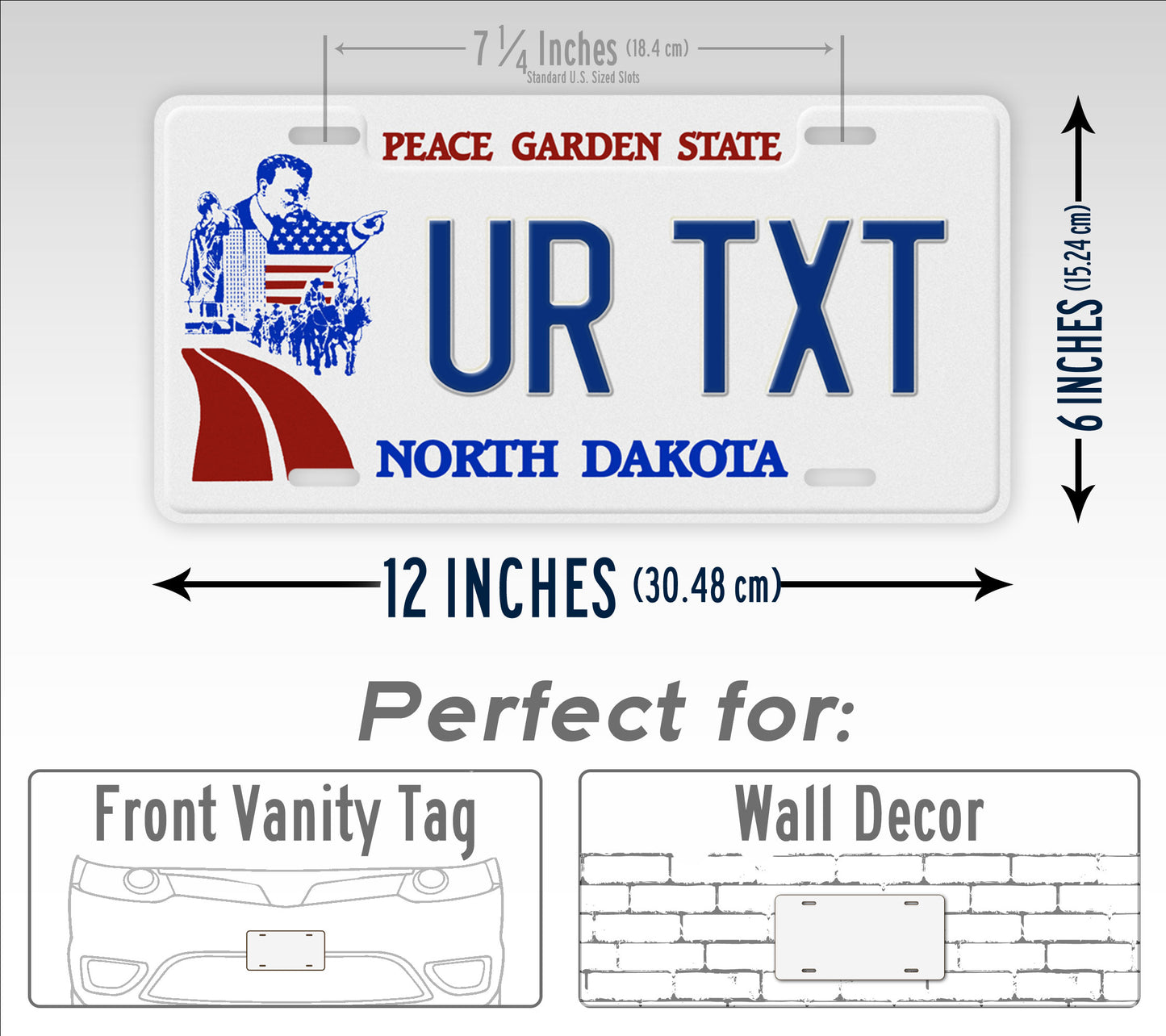 Personalized North Dakota 1984-1988 License Plate