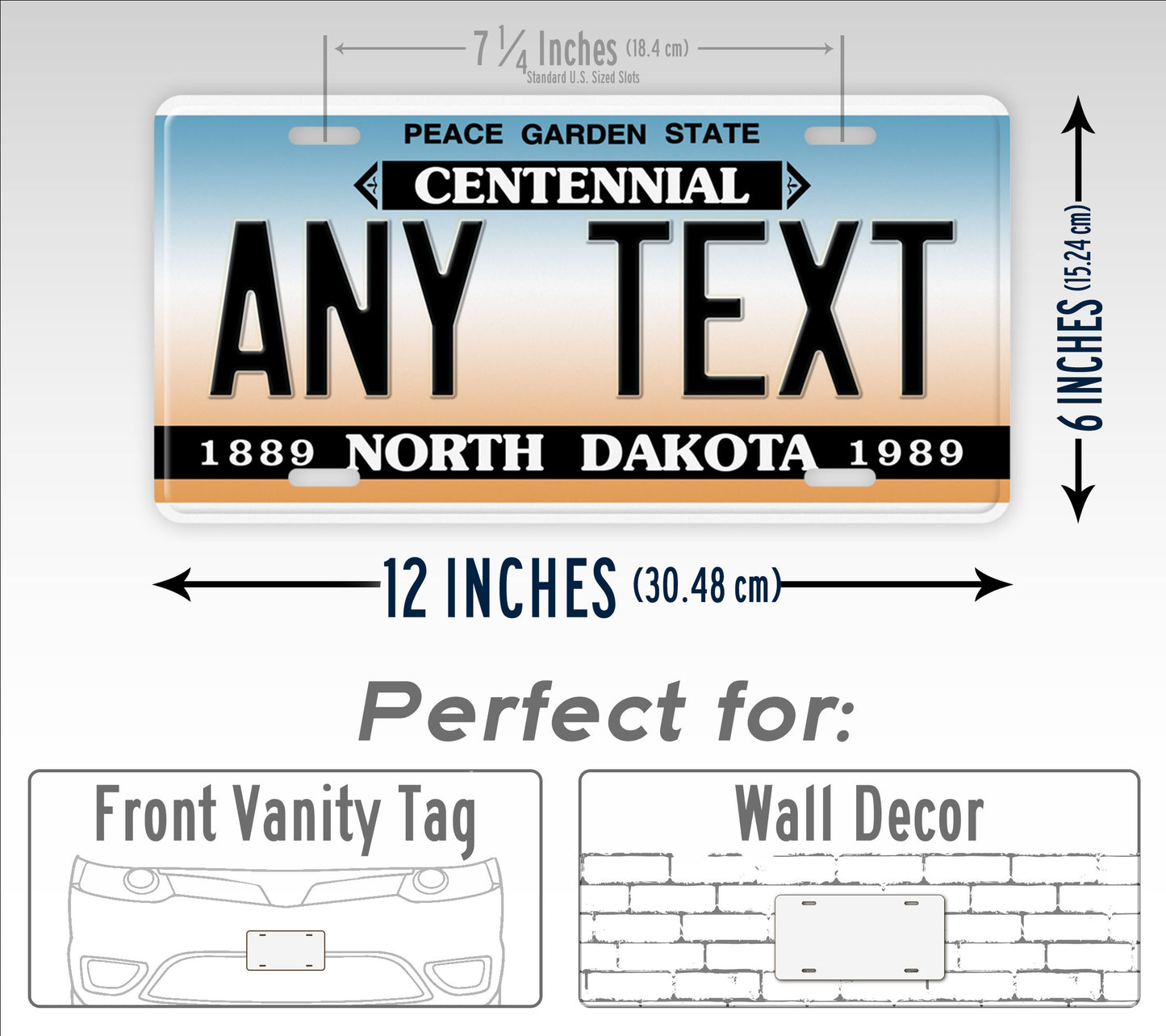 Custom North Dakota 1989-1992 License Plate