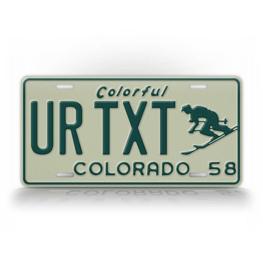 Personalized Colorful Colorado 1958 License Plate