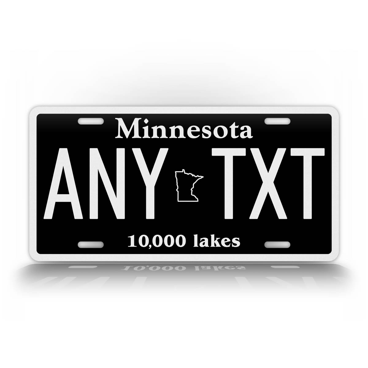 Custom Minnesota Blacked Out License Plate