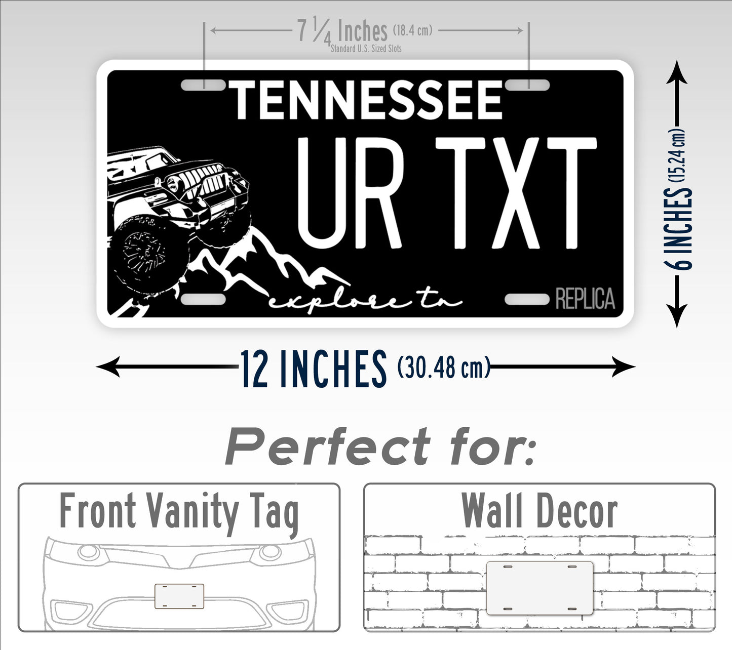 Personalized Tennessee Explore TN Off Road License Plate