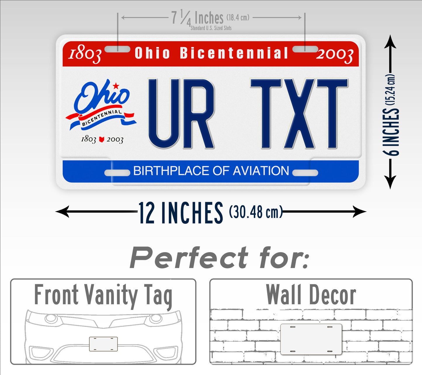 Custom Ohio Bicentennial 1803-2003 Birthplace Of Aviation