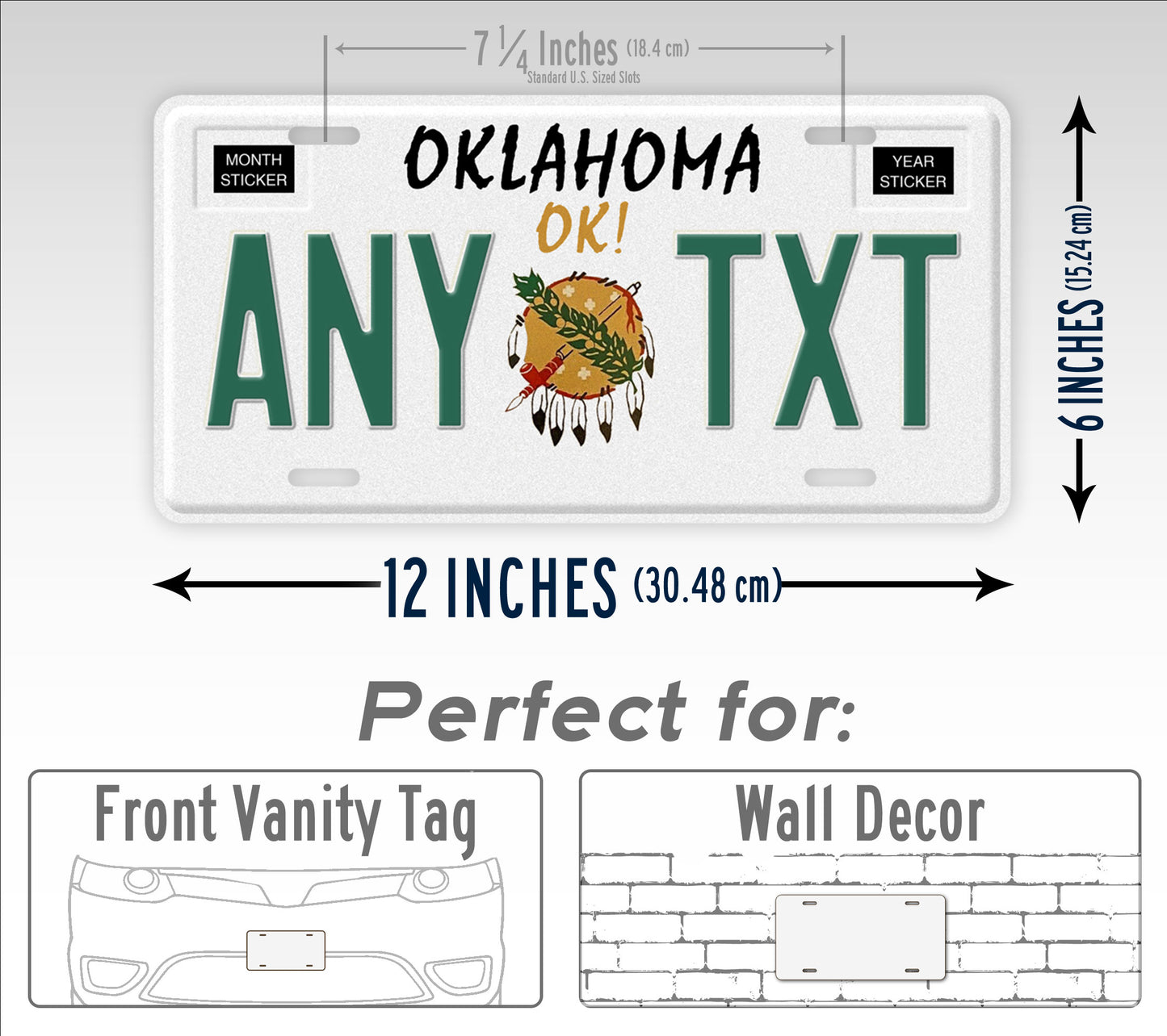 Personalized 1989-1994 Oklahoma State License Plate