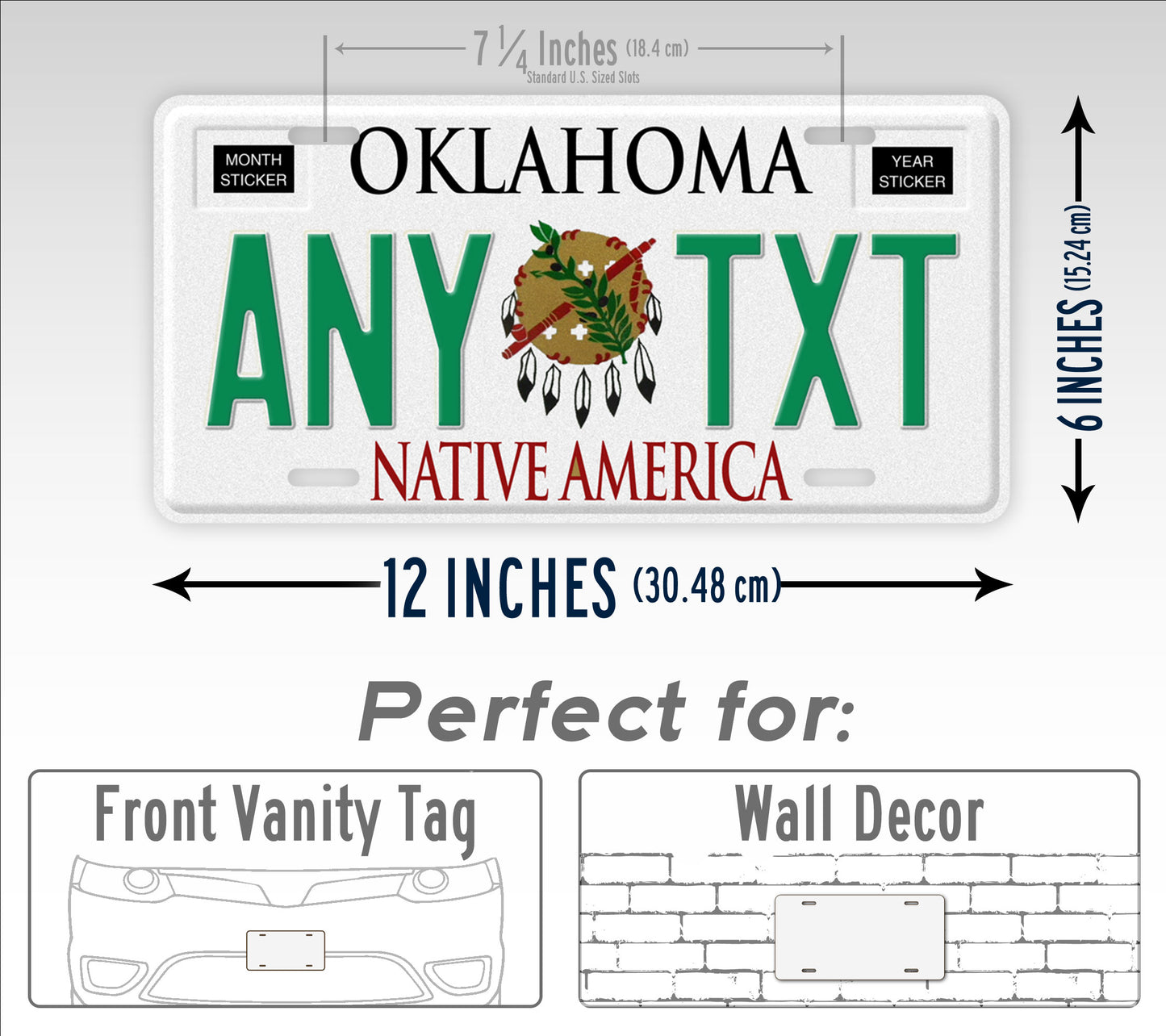 Personalized 1994-2008 Oklahoma State License Plate