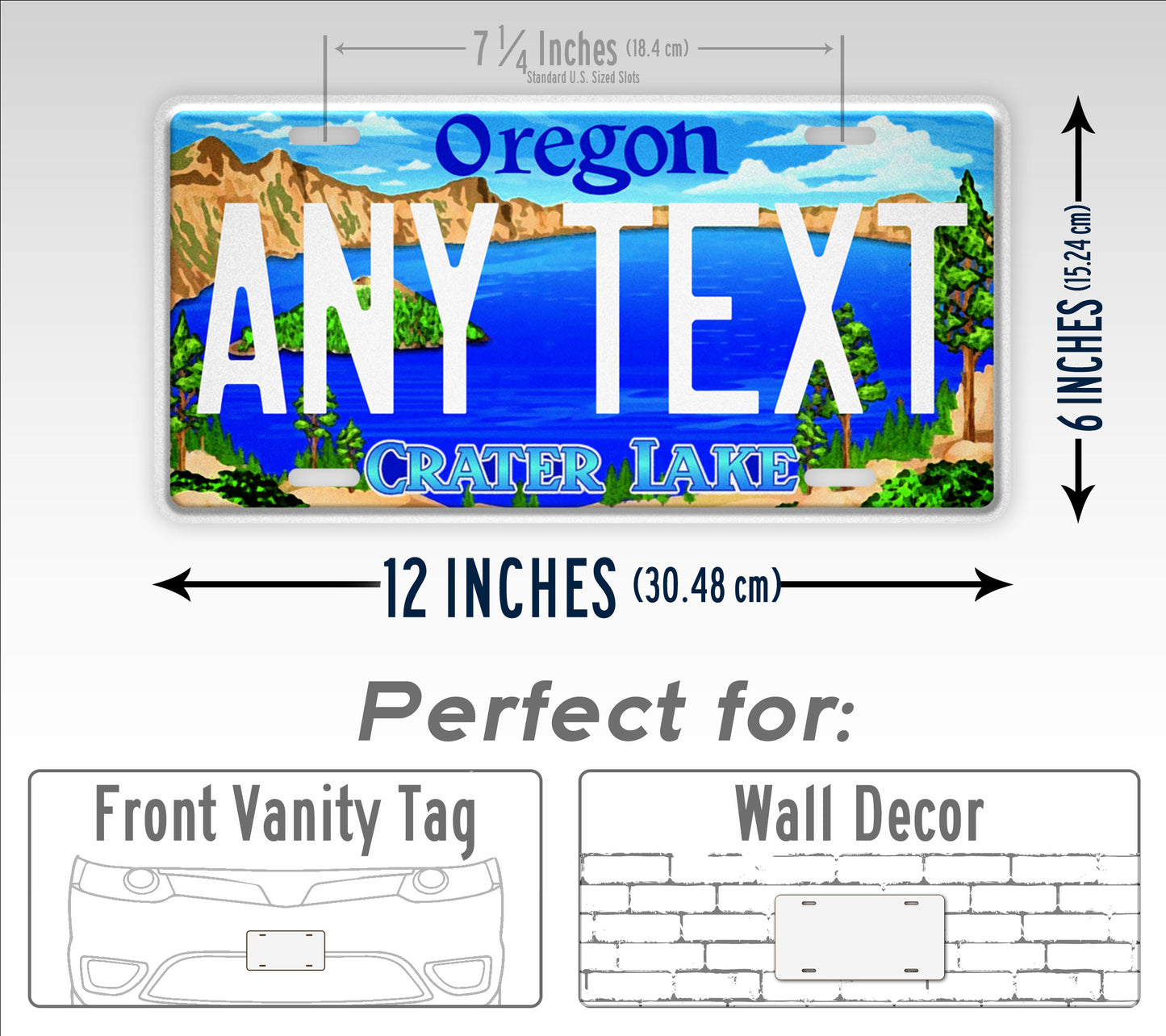 Custom Oregon Crater Lake Centennial License Plate