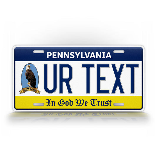 Custom Pennsylvania In God We Trust Eagle License plate
