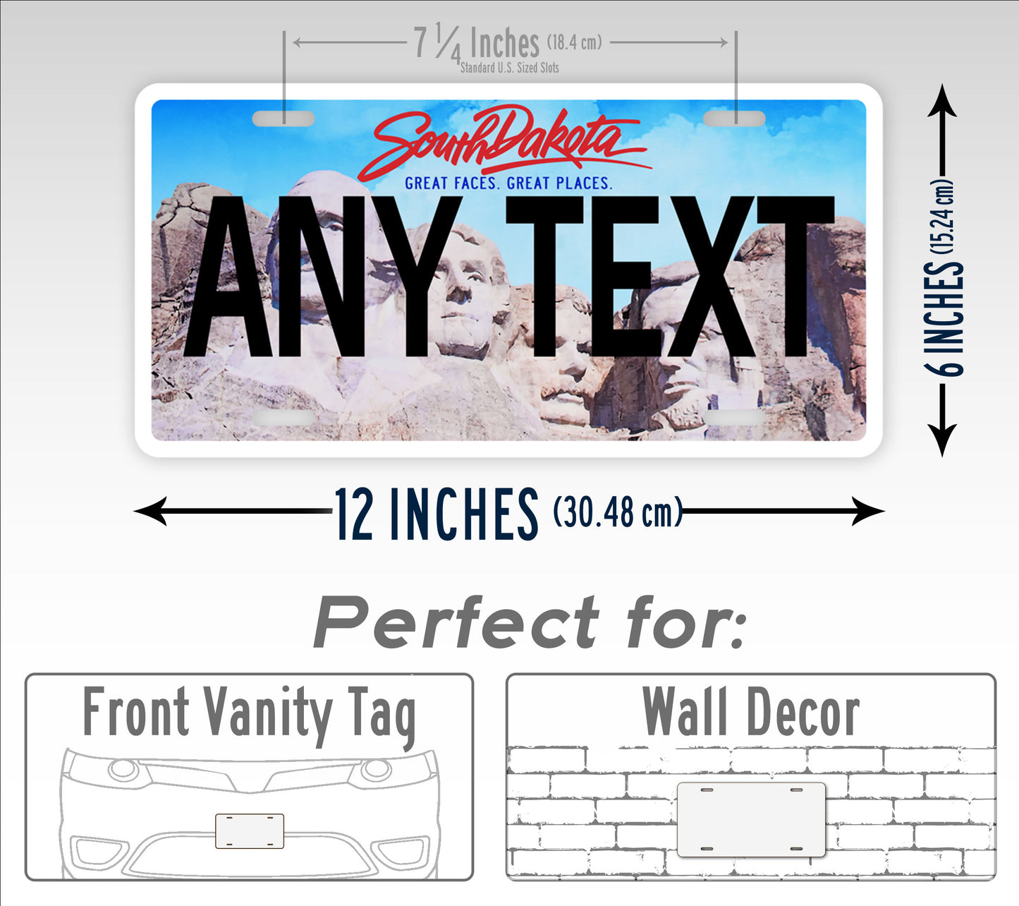 Personalized South Dakota State Novelty License Plate