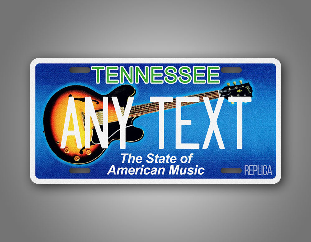 Custom Tennessee Electric Guitar -The State Of American Music License Plate