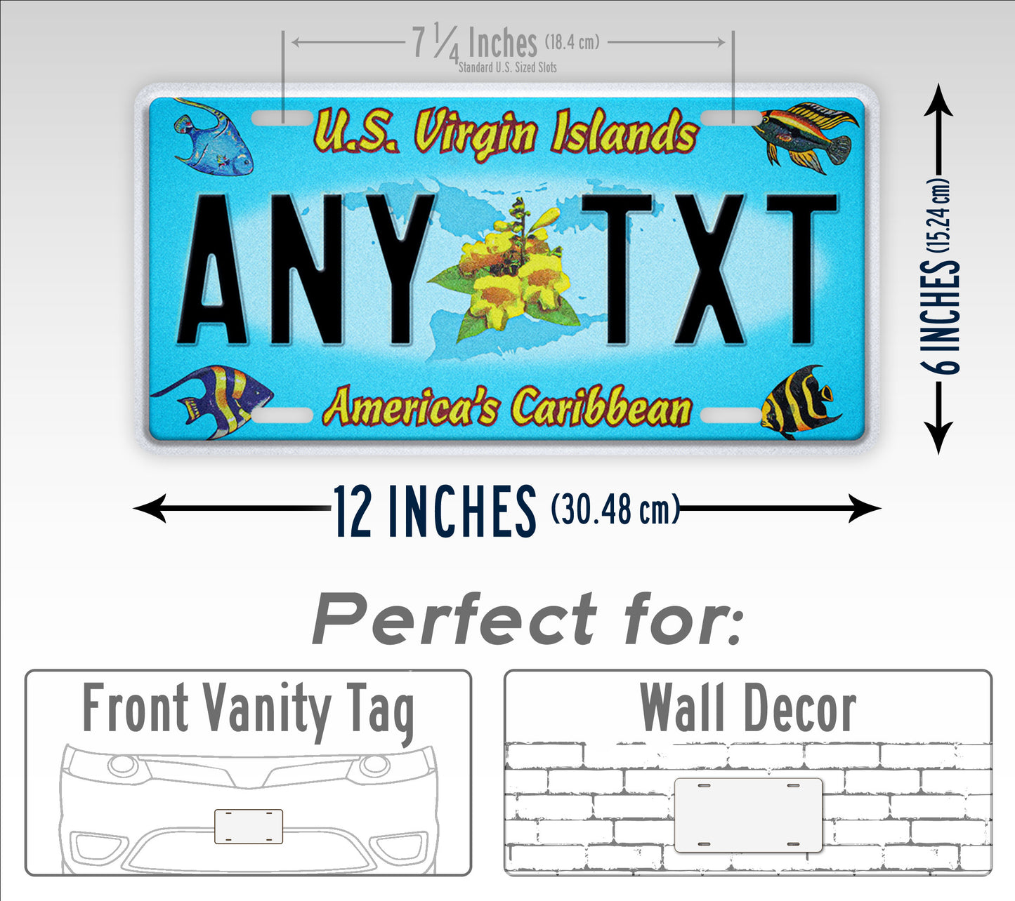 Custom US Virgin Islands 2006-2016 Novelty License Plate