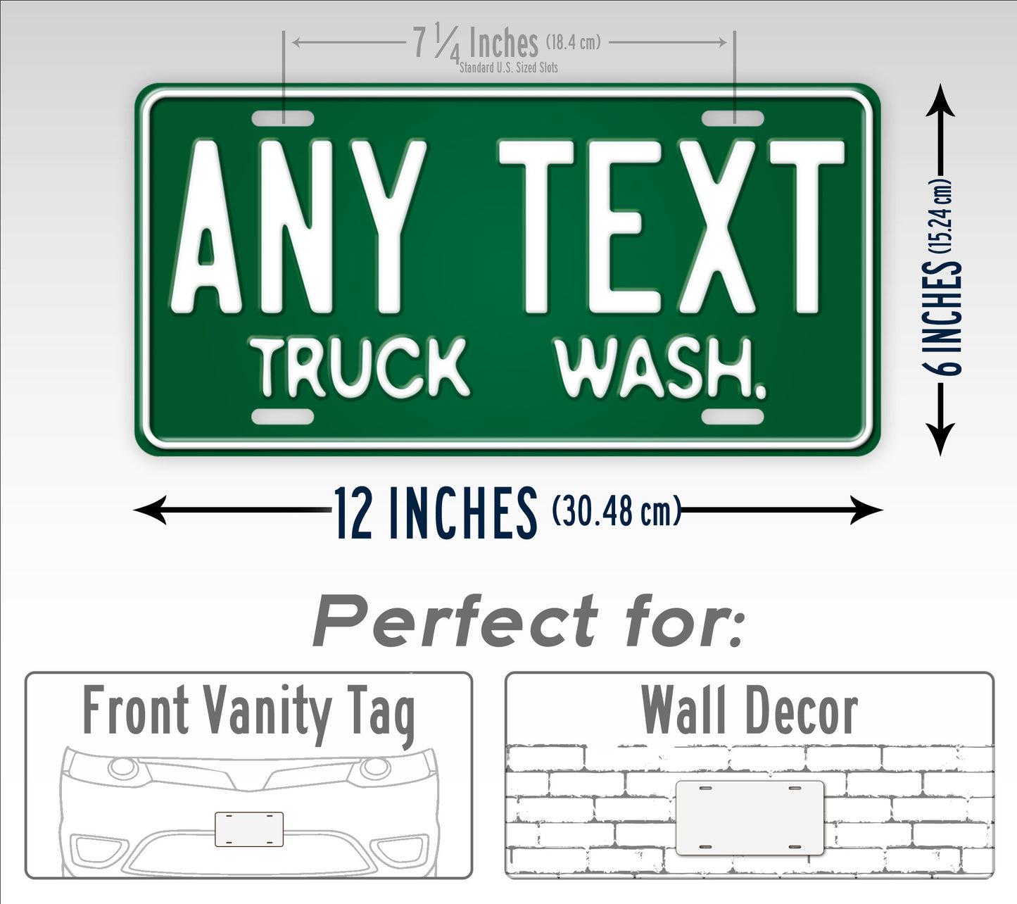 Custom Washington Vintage Green "Truck Wash." License Plate