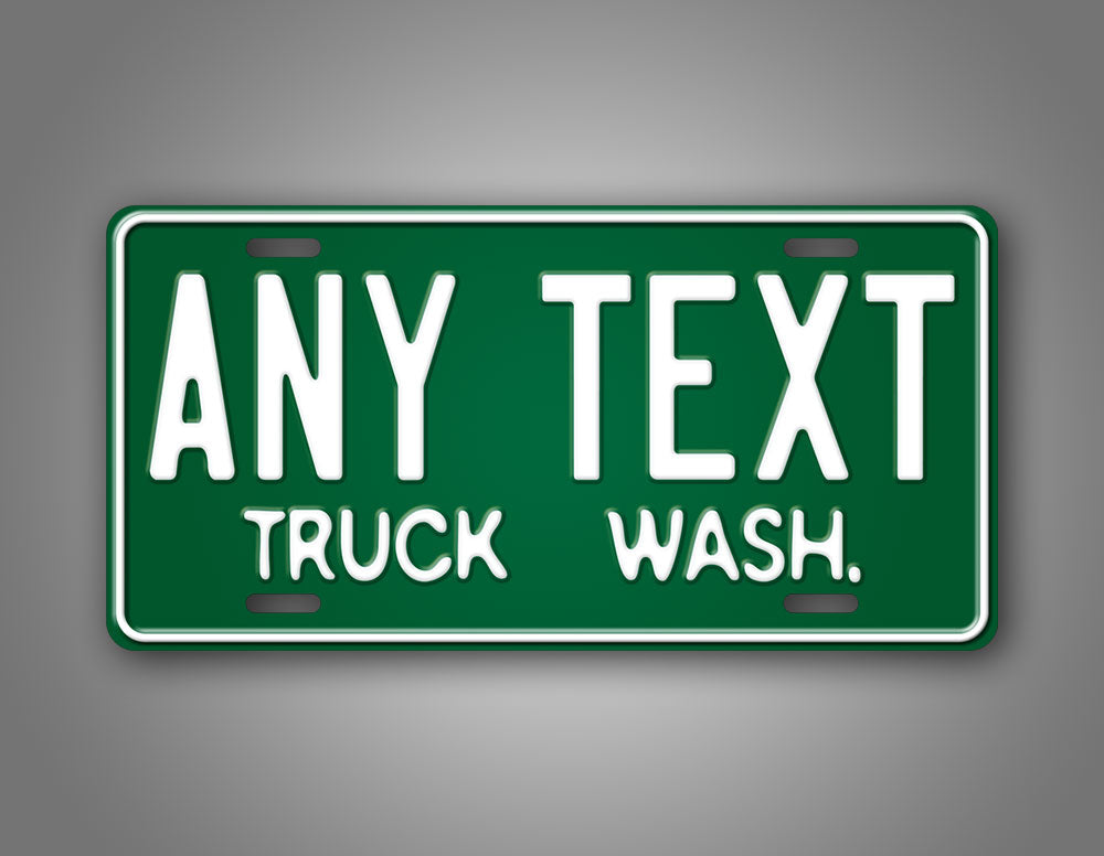 Custom Washington Vintage Green "Truck Wash." License Plate