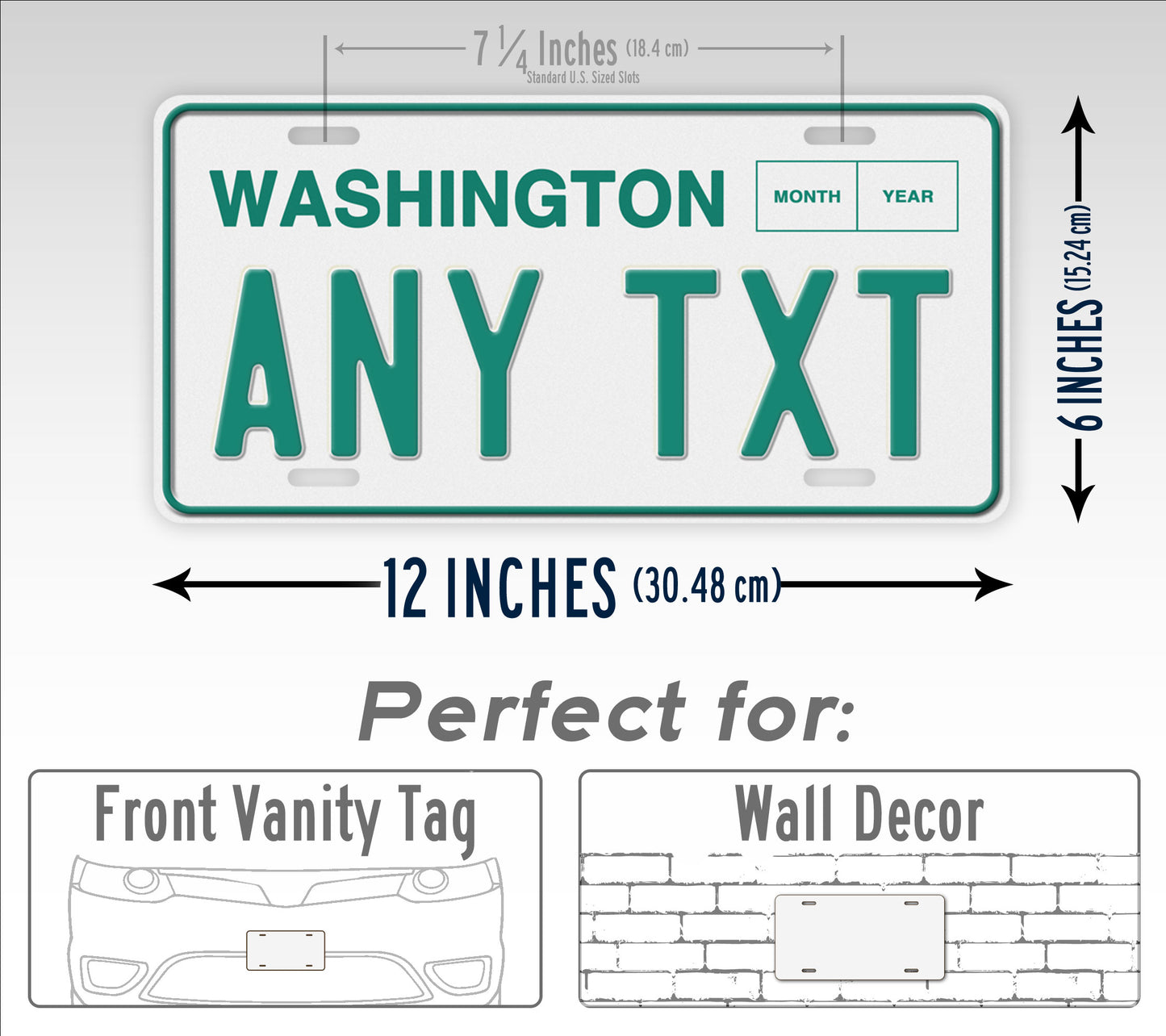 Personalized 1982-1986 Washington State License Plate