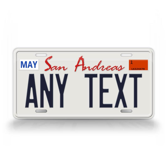 Custom San Andreas GTA License Plate