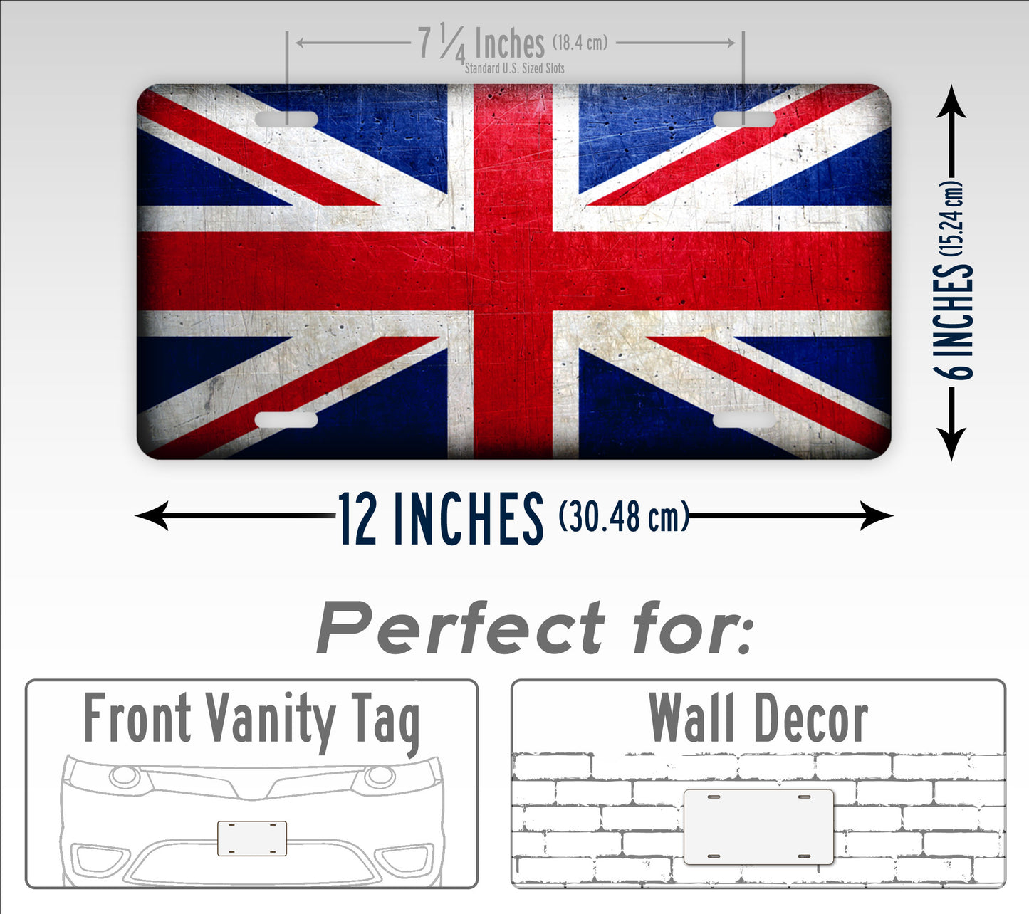 British Union Jack Flag License Plate