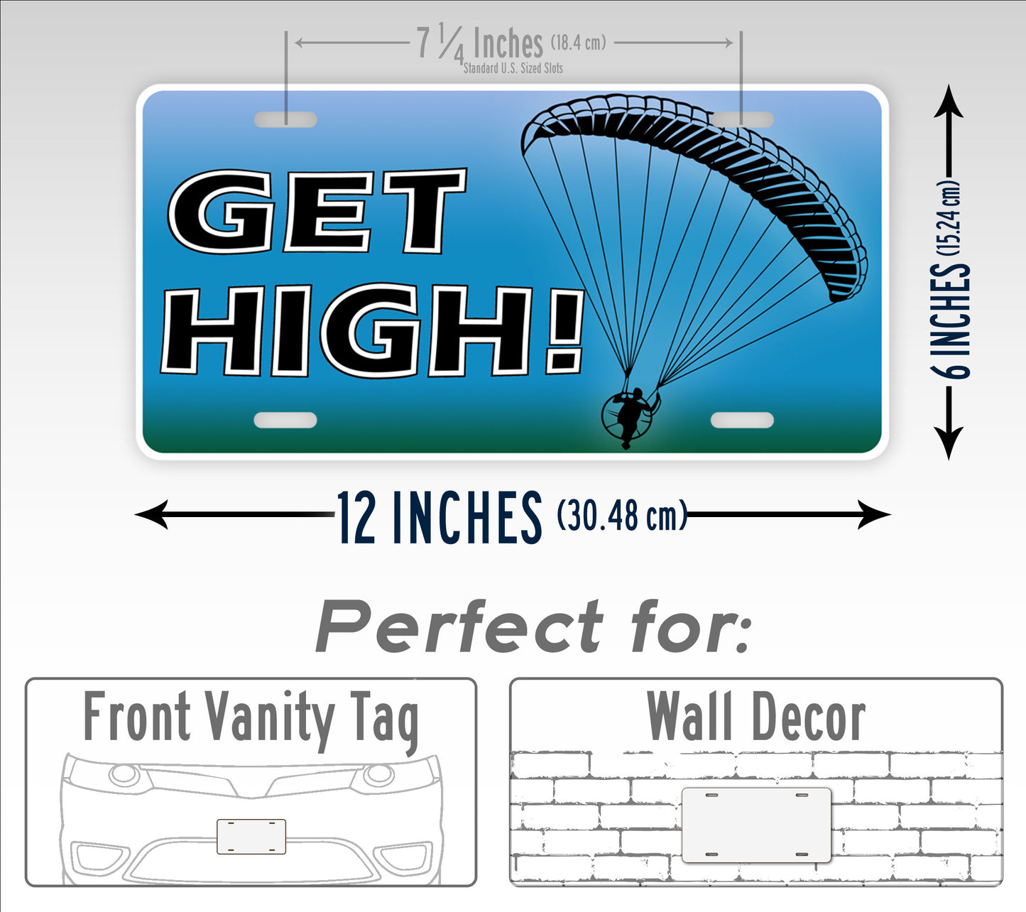 Get High Backpack Paramotor Flying License Plate